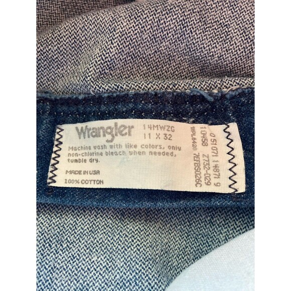 VTG Wrangler Jeans Womens 11x32 Blue 14MWZ Western Dark Wash High Rise 28x32 USA - Picture 7 of 7